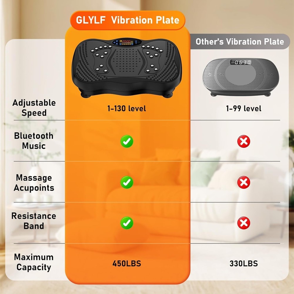 Vibration Plate Exercise Machine Full Body Workout Bluetooth Weight Loss