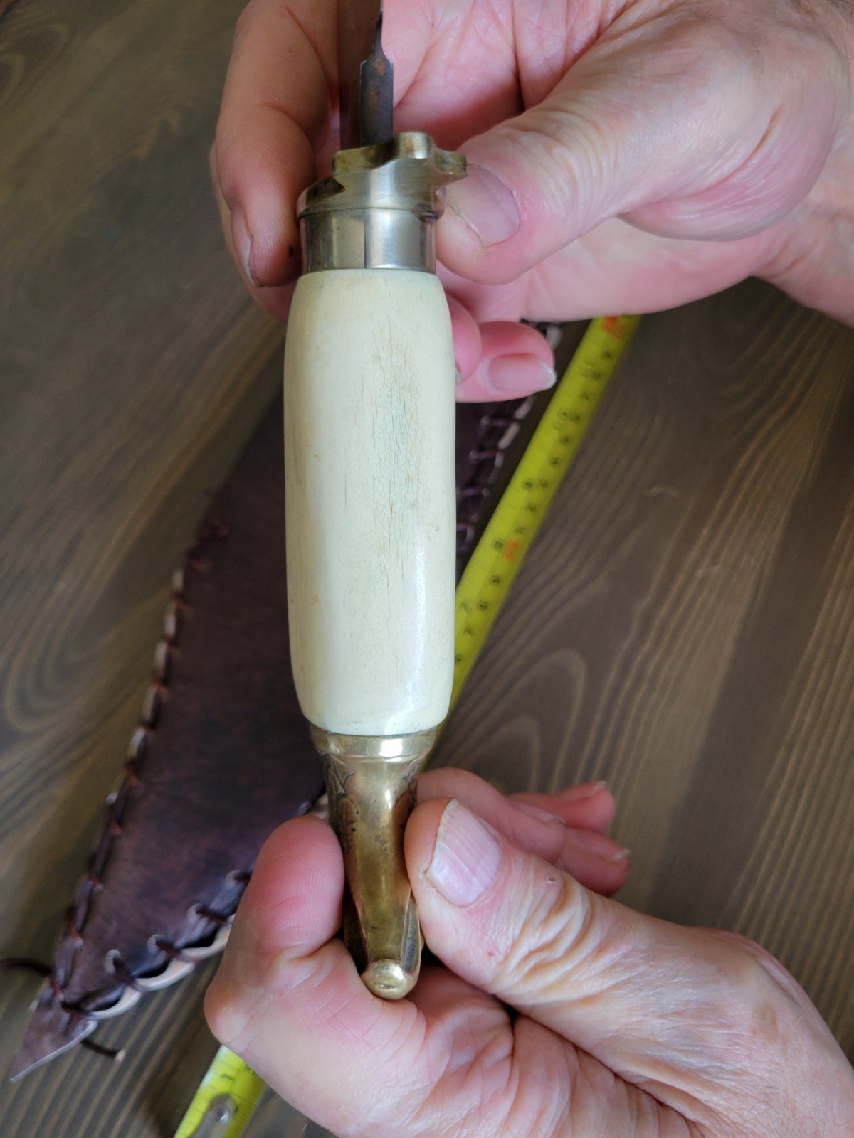 Post Civil War Eagle Head Bowie Knife with Custom Sheath