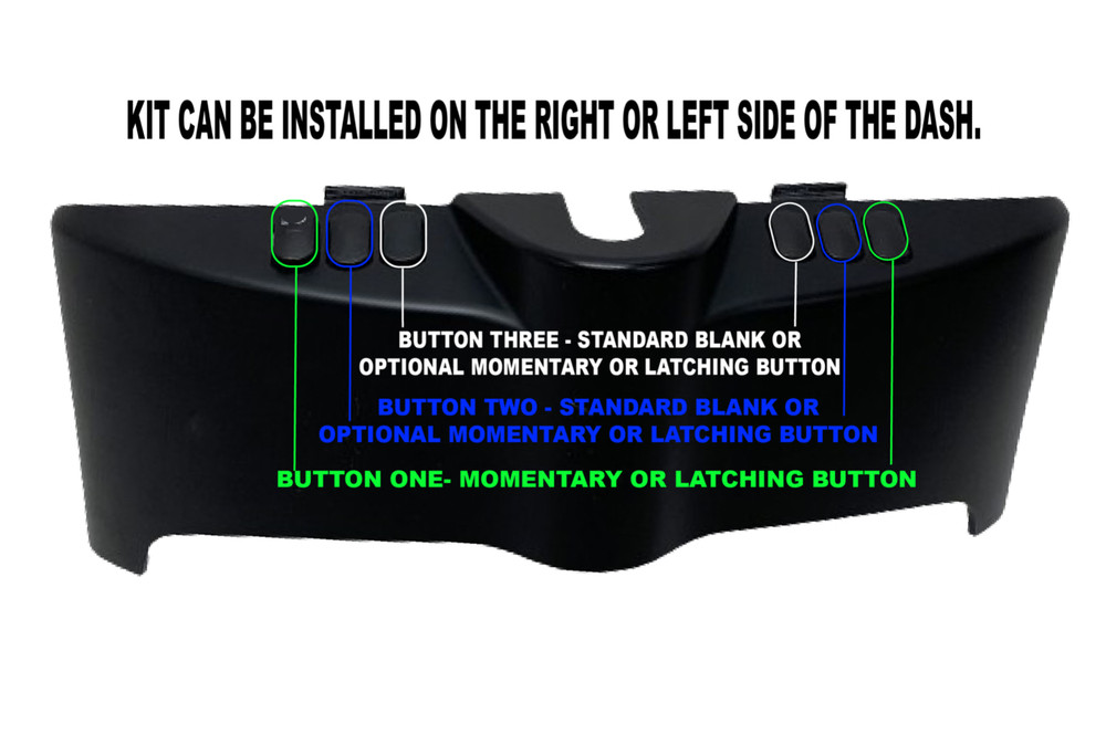 One Auxiliary Momentary Button Switch Panel . 14 - 23 Harley Davidson Touring