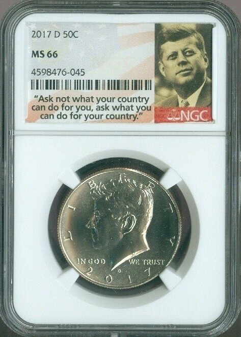 2017-D KENNEDY HALF DOLLAR NGC MS-66 QUALITY✔️
