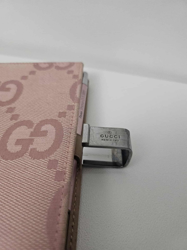 Authentic Gucci Blush GG Canvas Notebook