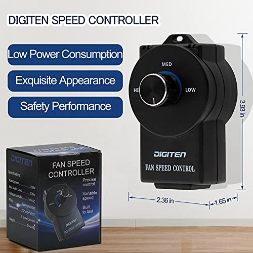 Variable Speed Controller, Fan Speed Controller, Cordless Vent Blower Speed