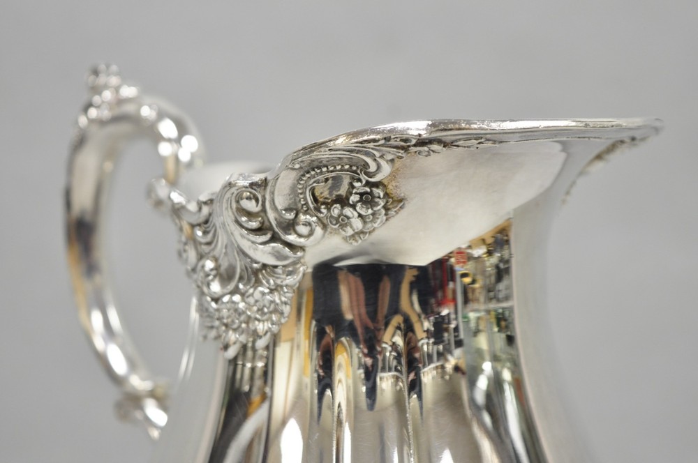 Vintage Baroque by Wallace 267 Silver Plated Footed Lemonade Water Pitcher