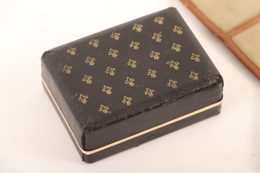 LG444 WWII Era Shaving Mirror and Bentley Butane Lighter