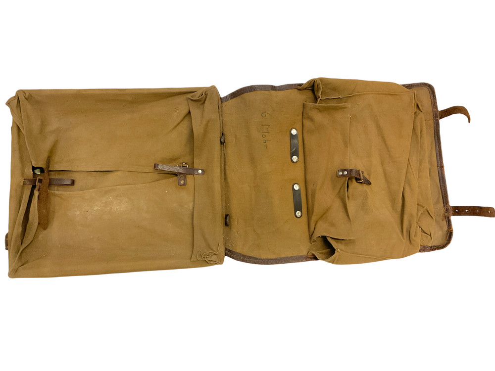 WW2 German Tornister Back Pack & Leather Back Straps