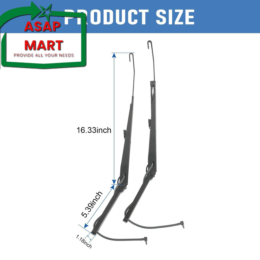 Front Windshield Wiper Arm Kit Replacement For Chevy Silverado...