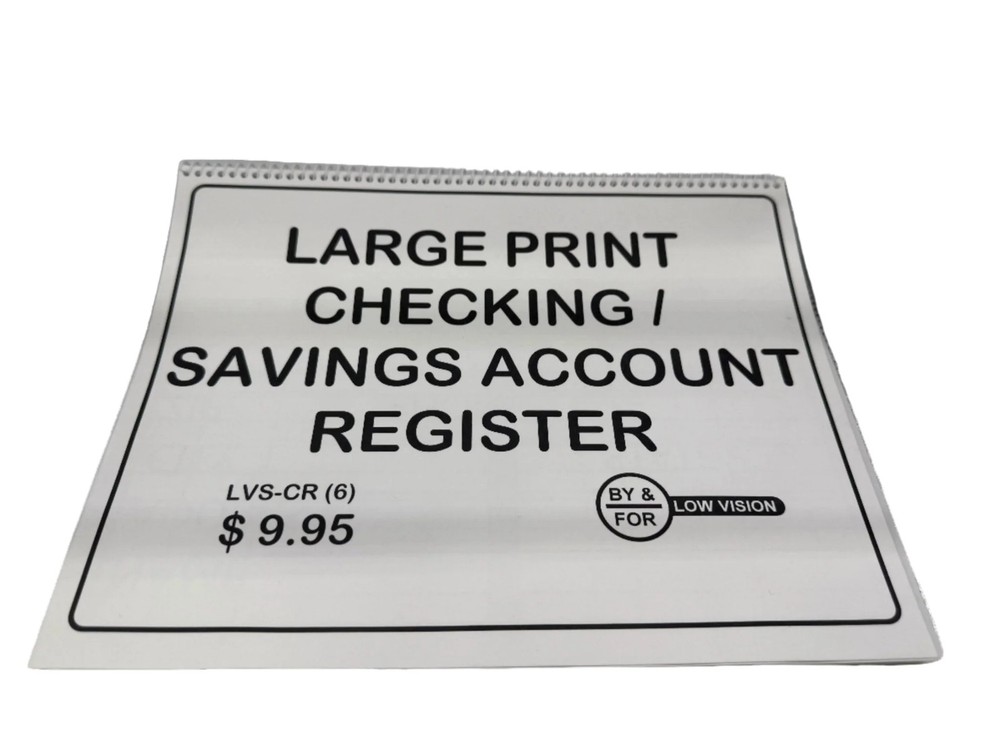 Large Print Check Deposit Register