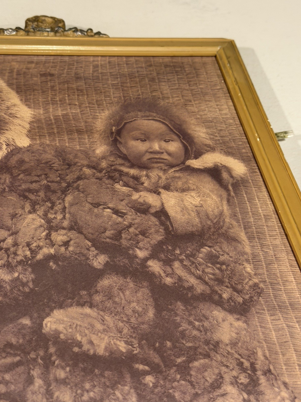 VINTAGE EDWARD CURTIS PHOTO / WOMAN & CHILD NUNIVAK/ ALASKA INUIT, ESKIMO