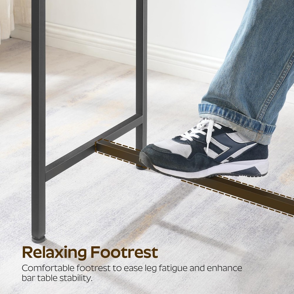 63" Long Bar Table, Counter Bar Height Table, High Top Table, Rectangular Bar...