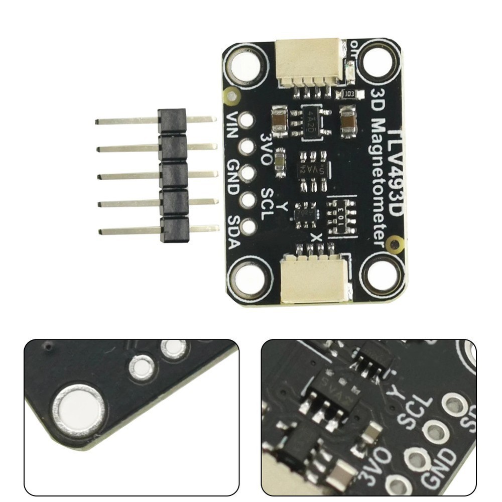 TLV493D Triaxial Magnetic Field Sensor Module 166kHz Data Rate I2C Compatible