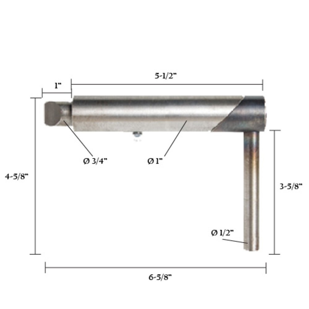6" Right Slam Action Gate Latch Spring Loaded Angled Pin Grease Zerk