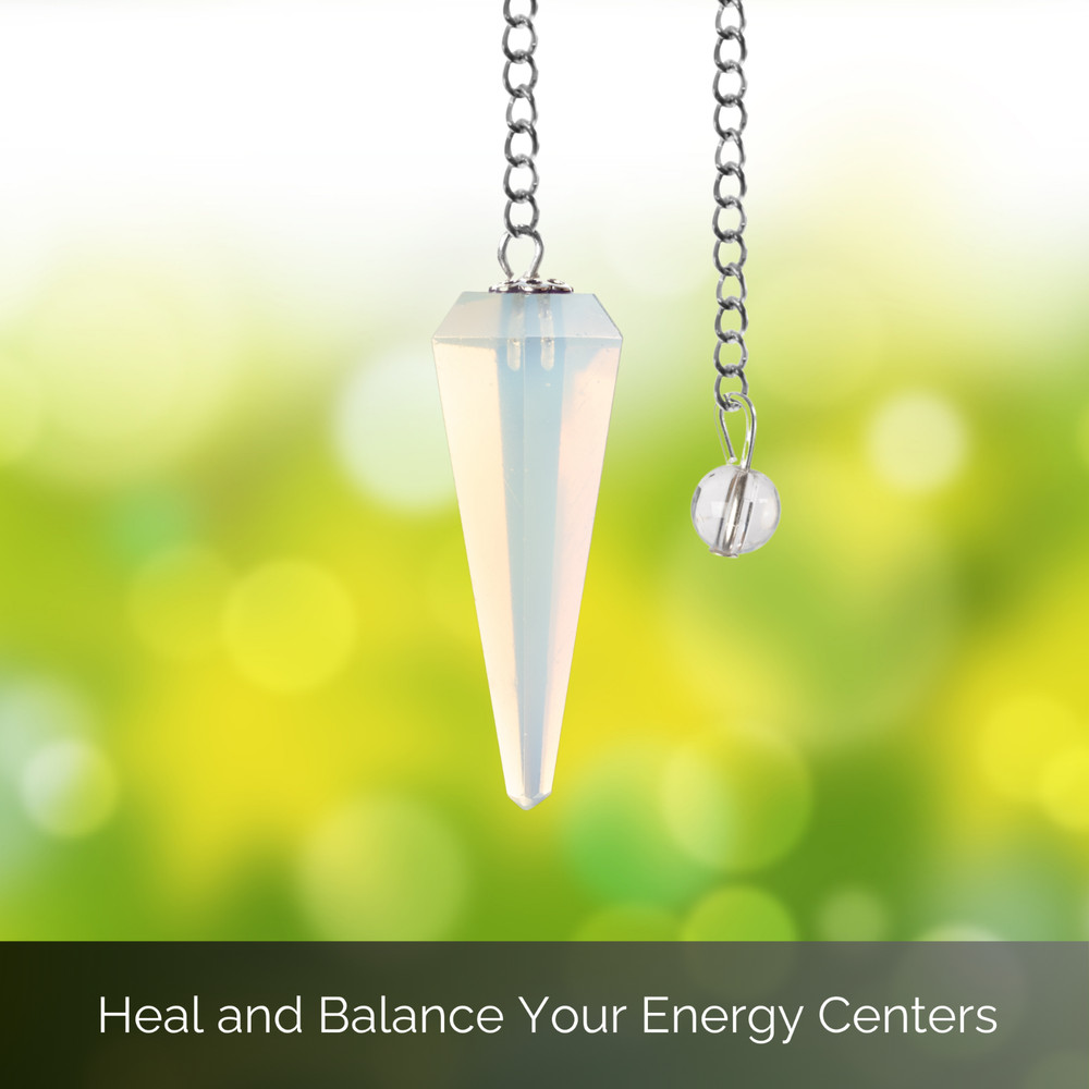 Opalite Pendulum Crystal Stone, Faceted Pendulum Divination Tools, Dowsing