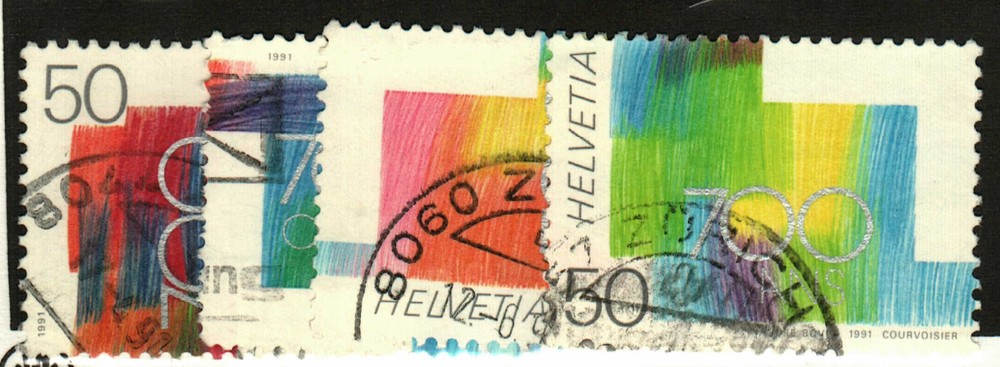 Switzerland #884-7 used