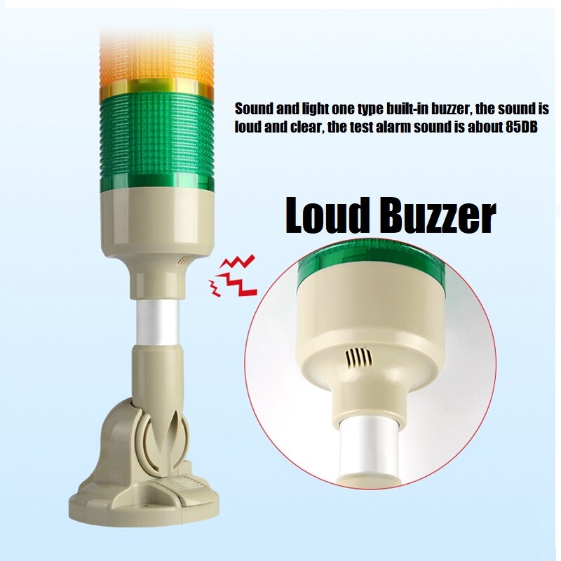 LED multi-layer warning light machine tool signal light sound and light alarm12V