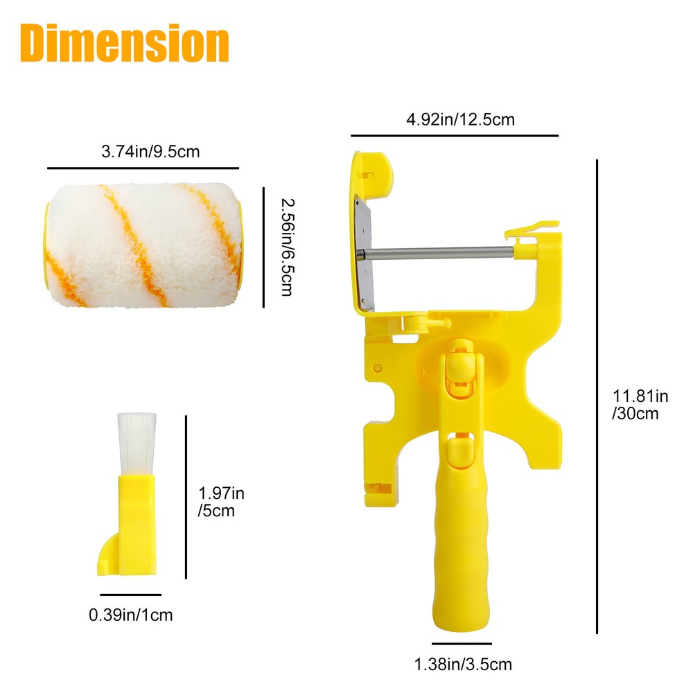 Multifunctional Clean-Cut Paint Edger Roller Brush Safe Tool Wall Corner Ceiling