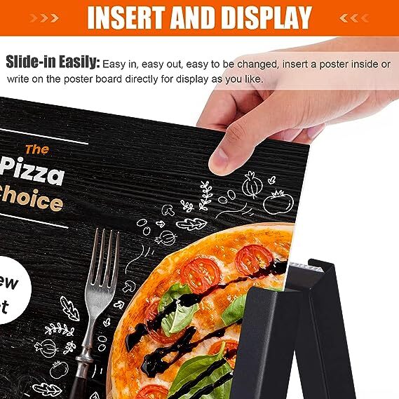 A Frame Sidewalk Sign, Heavy Duty Sandwich Board Signs 24x36 in(print included)