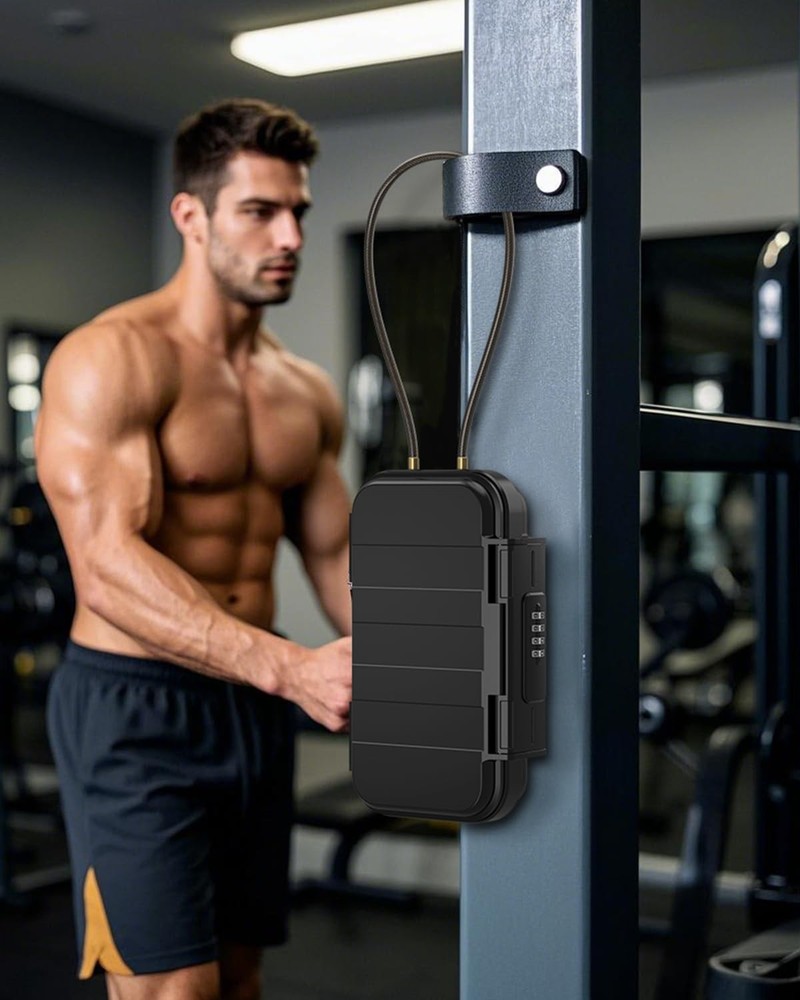 AMIR Portable Safe Box, Combination Security Case LockBox with Code, Black