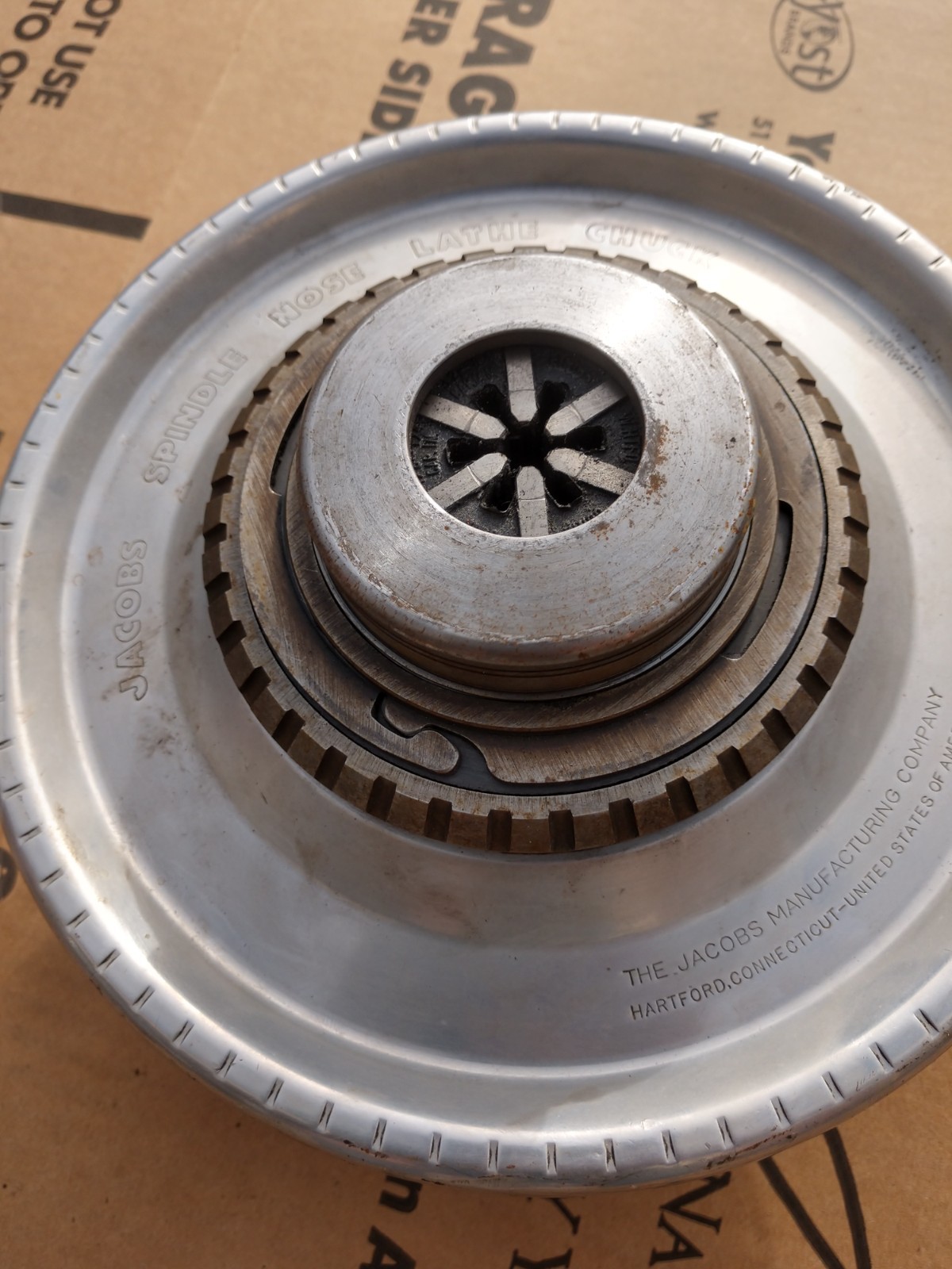 JACOBS #91-T0 RUBBER FLEX COLLET SPINDLE NOSE LATHE CHUCK w/ L0 MOUNT