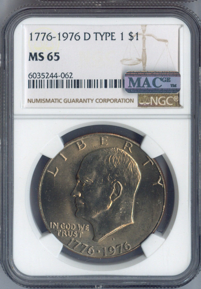 1976-D Eisenhower Dollar NGC MS65 MAC Quality