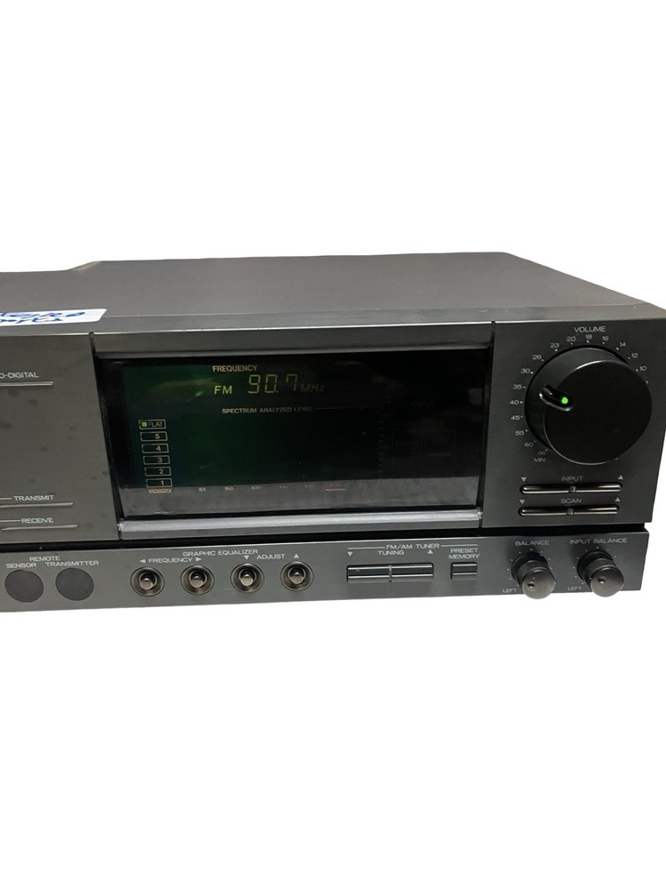 Mutsubishi M-PF5350 Preamplifier Tuner w/ Equalizer Analyzer Tested Working READ