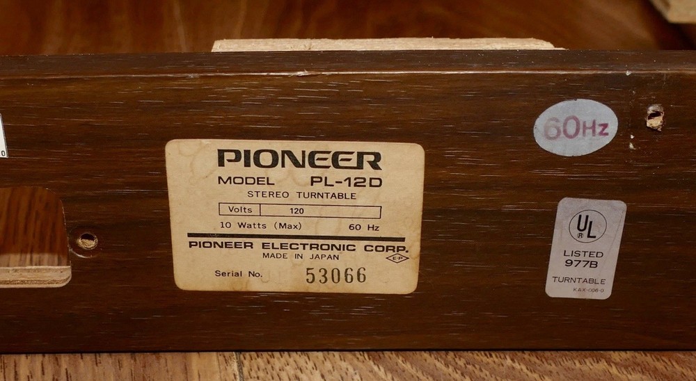 Pioneer PL-12D Turntable Plinth. Nice Shape!