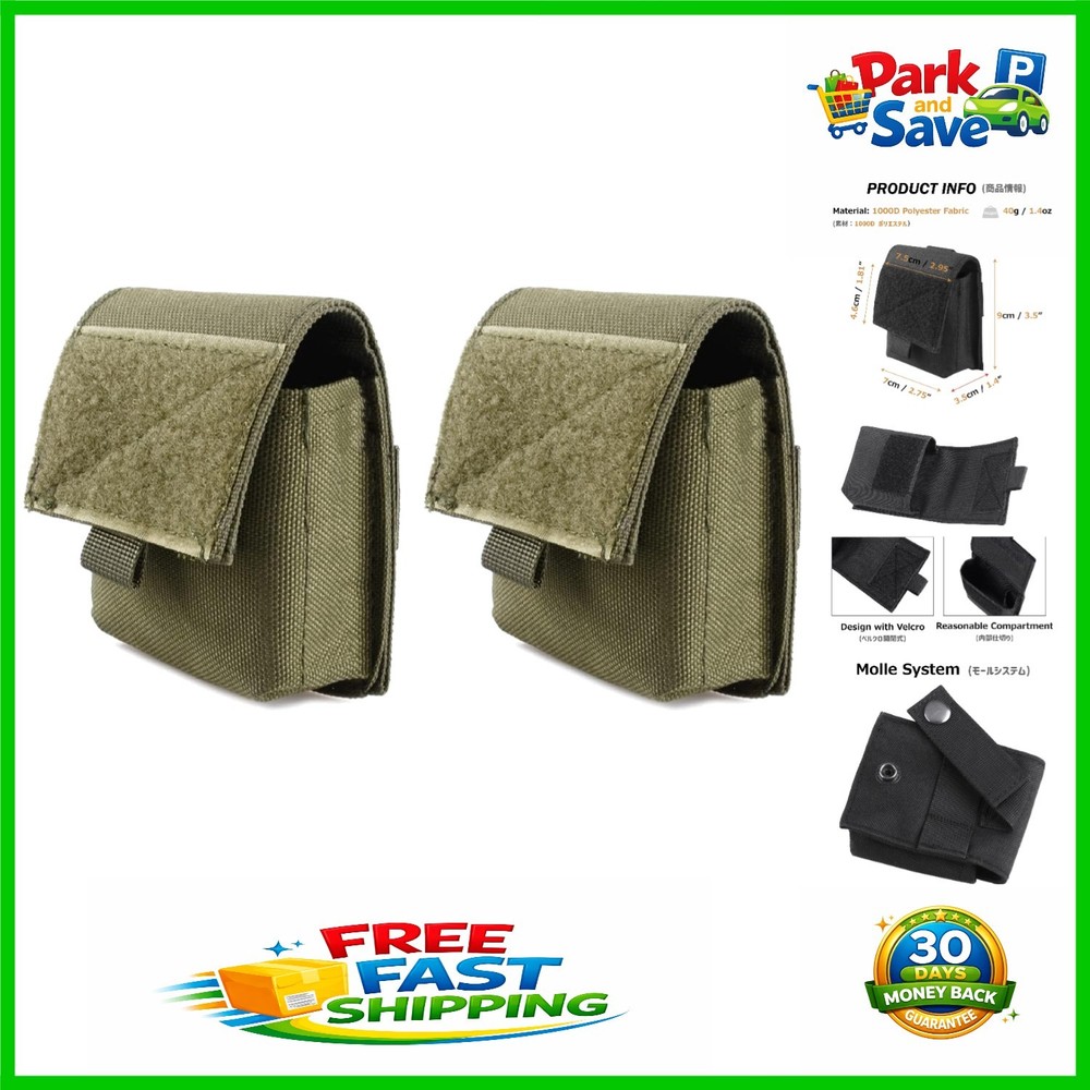 Durable Tactical Mini Belt Pouches - Multi-Purpose EDC Utility Storage 2-Pack