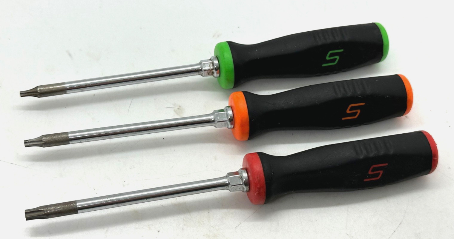 🇺🇸 SNAP ON Tools USA Torx Driver Set Screwdriver Soft Grip Star Mini Lot Color