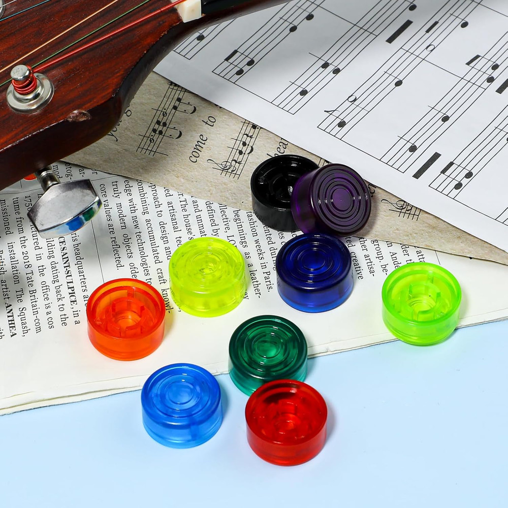 Guitar Pedal Footswitch Toppers - 18 Multi-Colored Button Covers