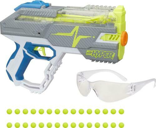 NERF Hyper Rush-40 Pump-Action Blaster 30 Hyper Rounds Up to 110 FPS Velocity