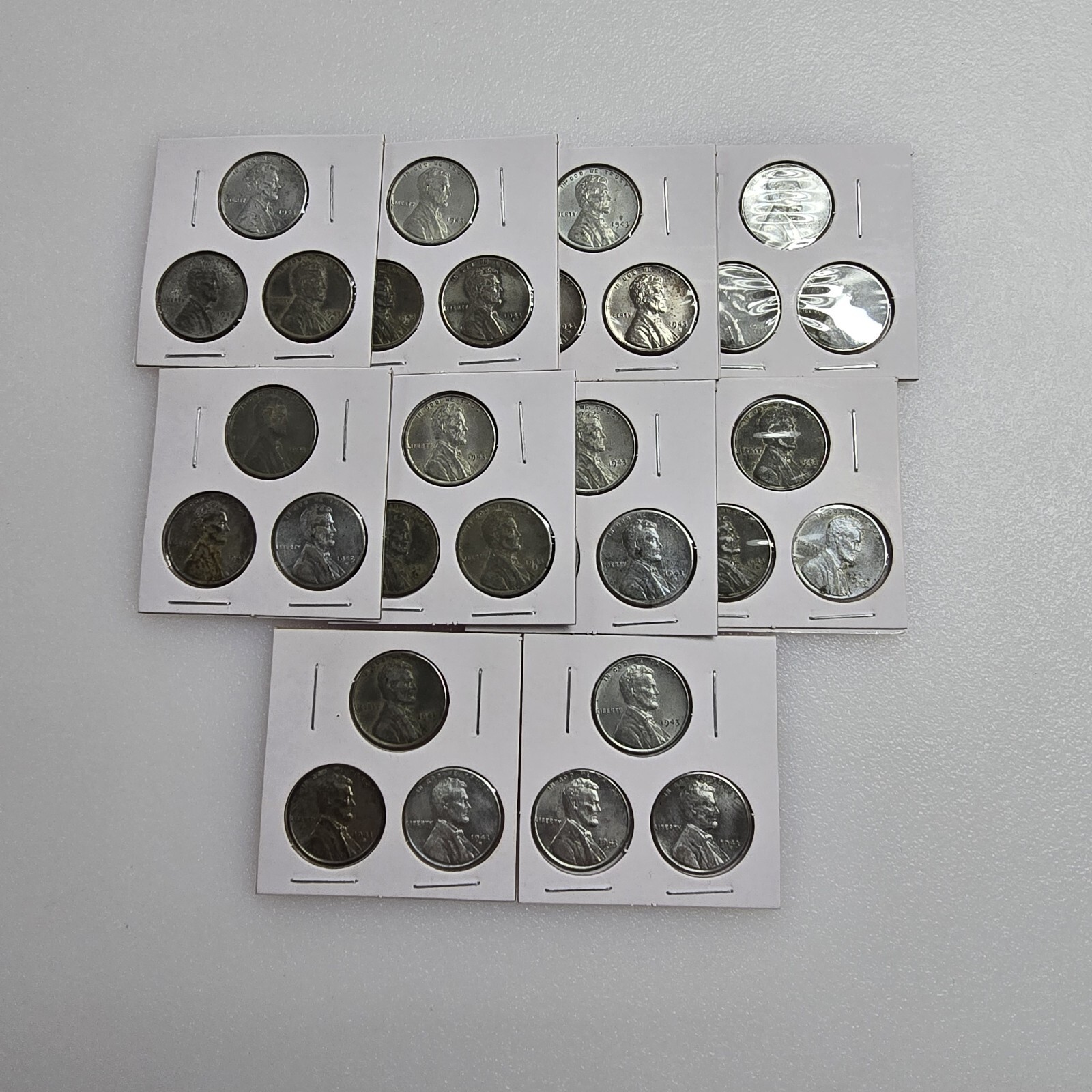 1943 P D S **STEEL Wheat Head Lincoln Cent 3 Coin Set,** Penny Lot 