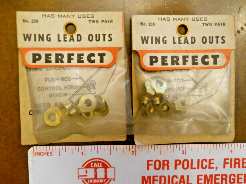PERFECT #230 WING LEAD OUTS 2 PKGS CONTAINING 2 PAIR EACH (NEW IN PKG)