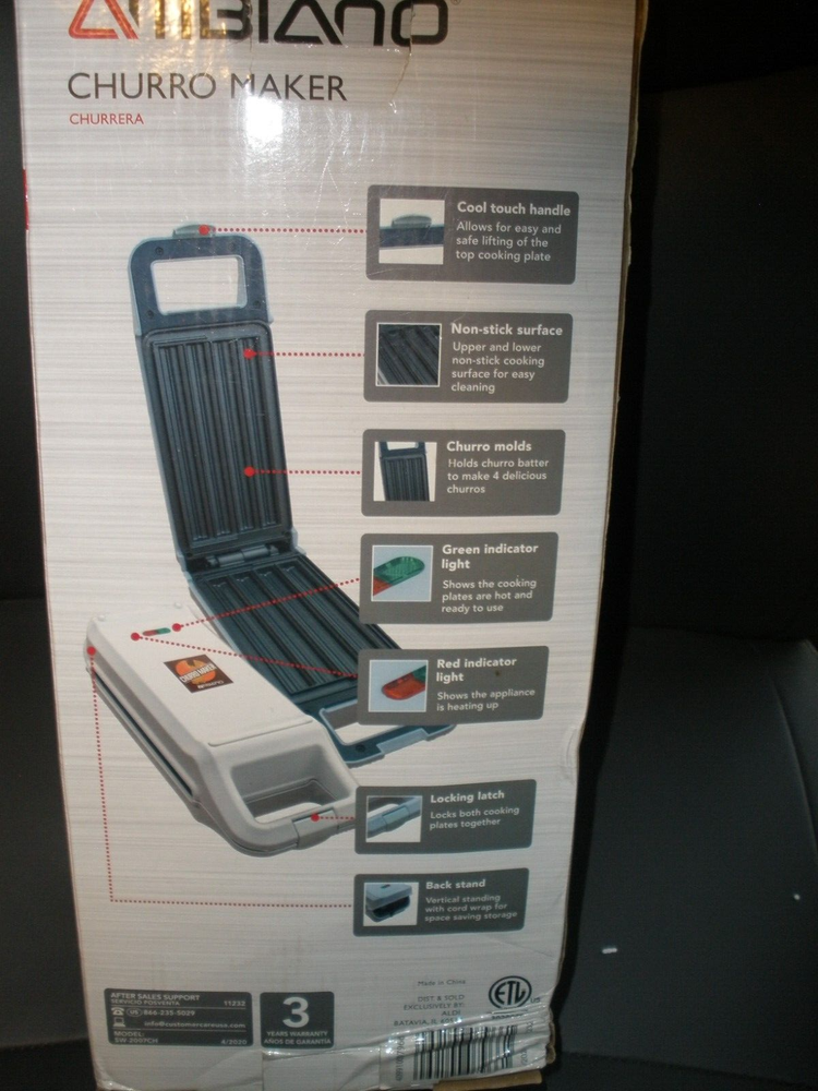 NEW Opened Box Ambiano Churro Maker 760W