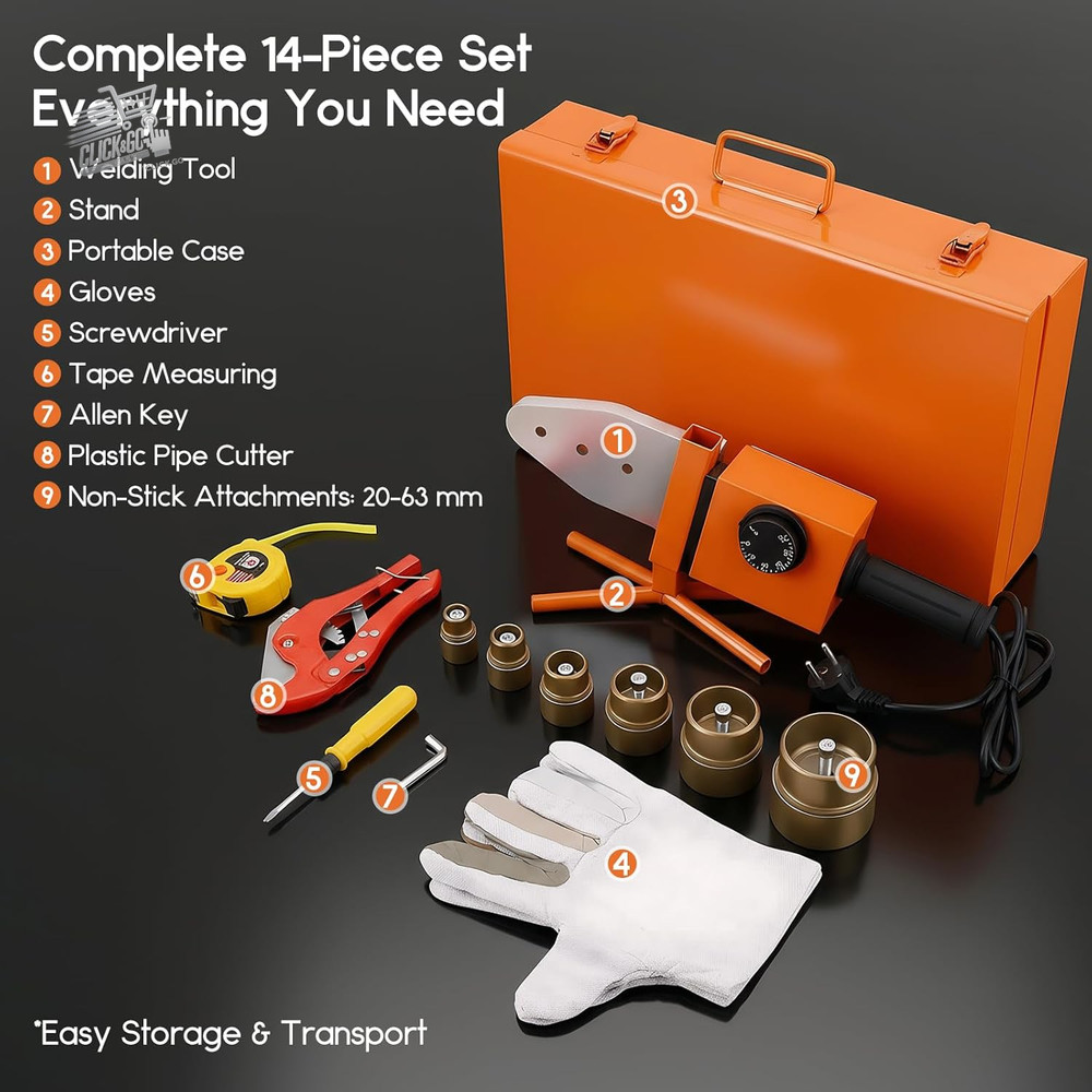 Glass Casting Welding Machine, PPR Pipe Welding Machine 1600W Profession