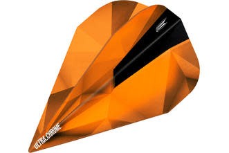 Target Shard Chrome Copper Orange Dart Flights