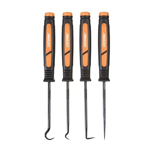 Tools 60003 CatsPaw Mini Hook and Pick Set, Chrome-Vanadium, 4-Piece Set