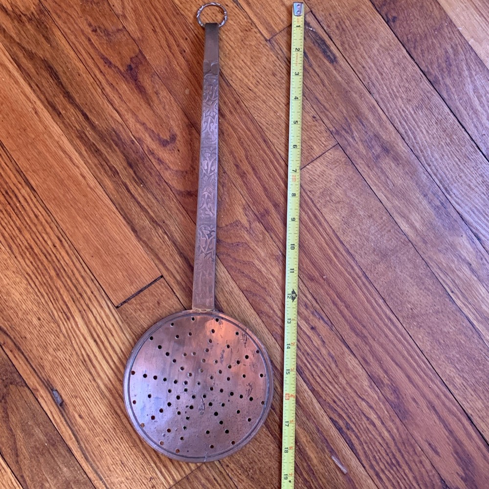 Antique large copper Ladle