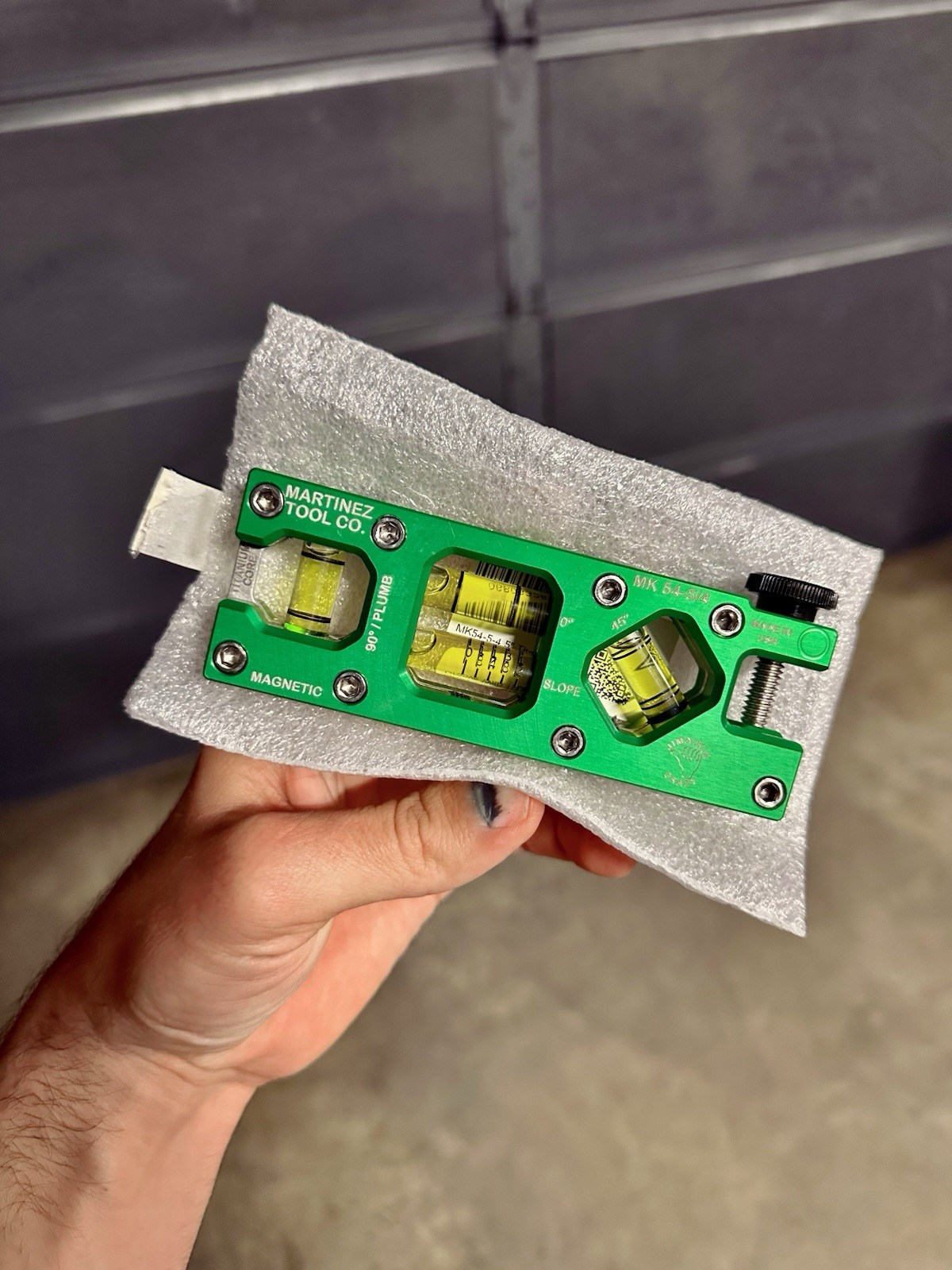 Martinez Tool Co. Titanium Core 5” Magnetic Torpedo & Conduit Level Green - USA