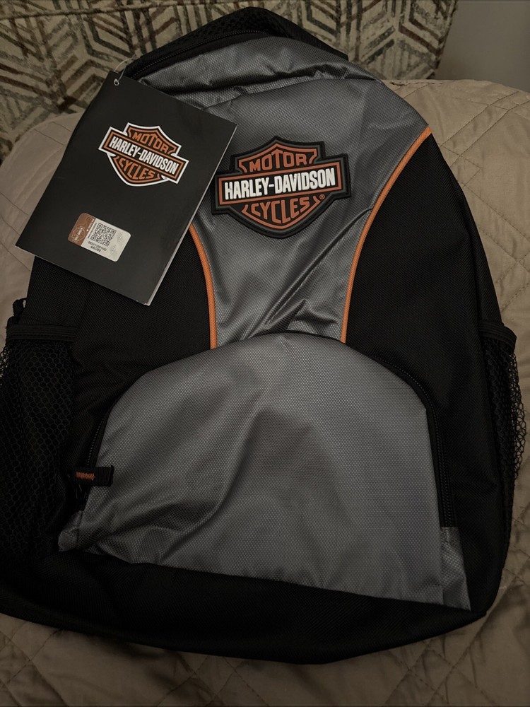 Harley-Davidson Bar & Shield Logo Patch Backpack - GRAY 90817 - FREE SHIP