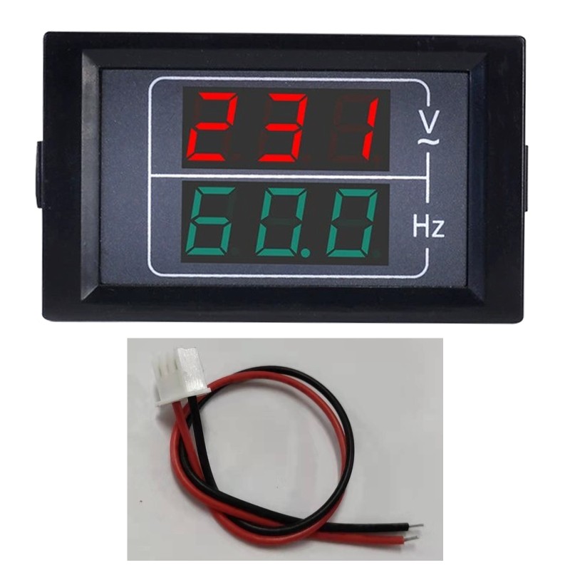 Voltage Frequency Meter Dual Display LED Digital AC Voltmeter Frequency Meter