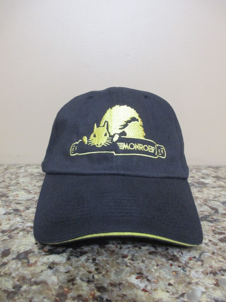 Black Monroe "Save the Squirrels" Strapback Baseball Hat - NWOT