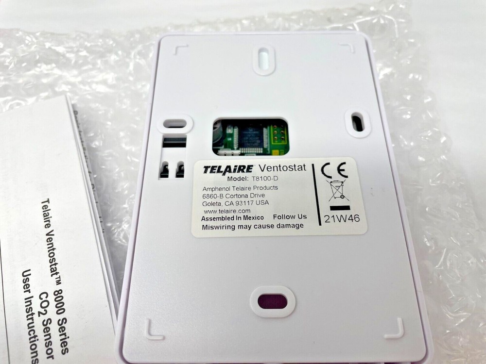 Telaire Ventostat CO2 Duct Sensor Ventilation Controller Kit T8100-D, 80-CO2-05