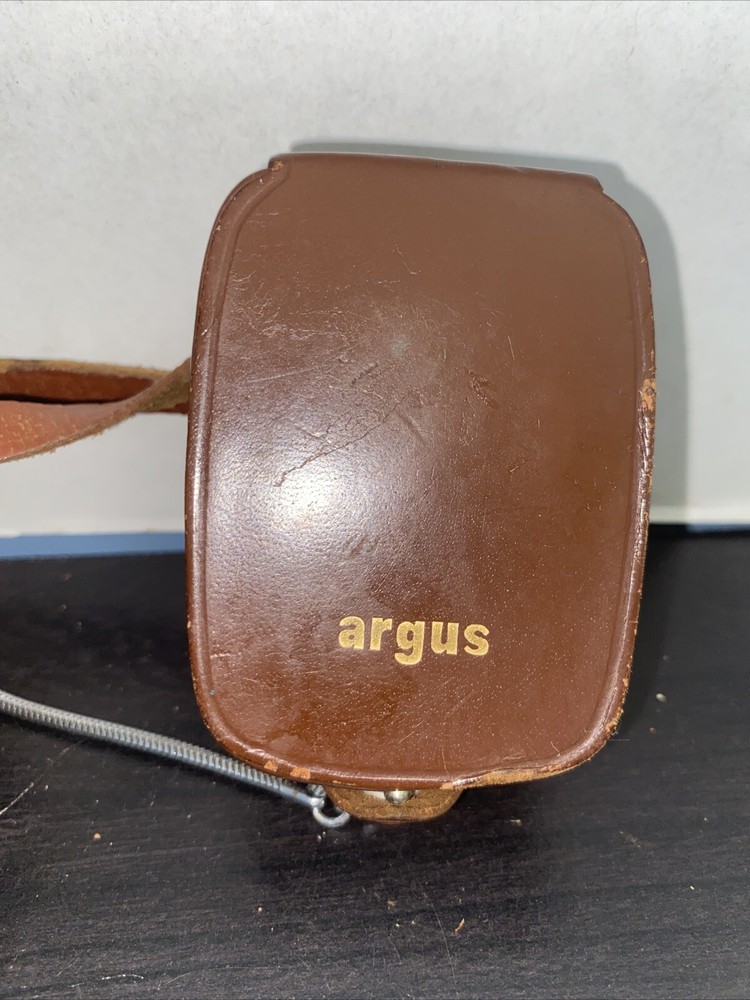 Argus Coated Cintar 50mm Camera W/ Leather Case + Argus Light Meter W/ Case