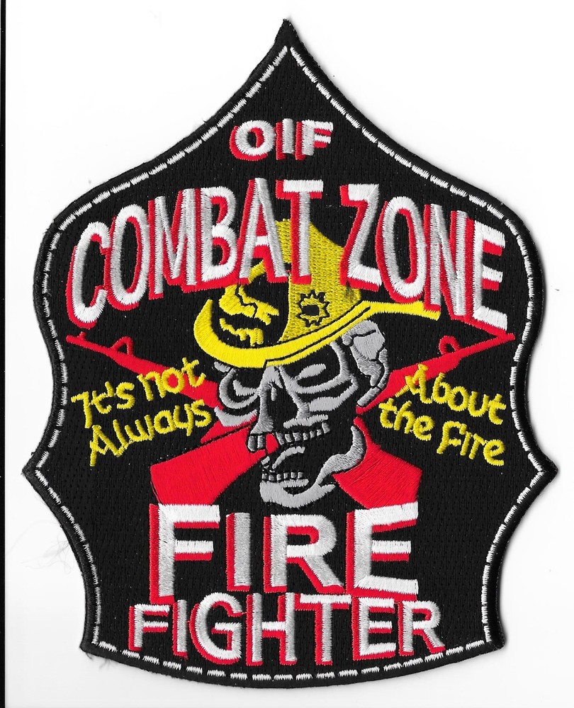 Operation Iraqi Freedom Combat Zone Fire Fighter Patch V1