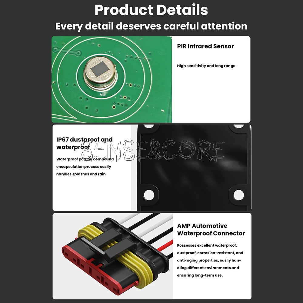 Motion Sensor Infrared PIR Movement Detector Waterproof Outdoor LED Light Switch