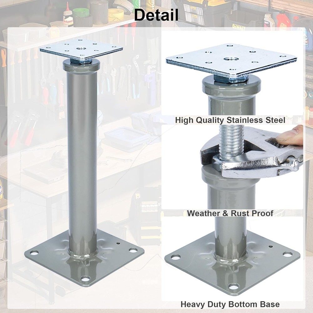 Heavy Duty Adjustable House Jacks for Leveling & Lifting, 4 Pack Screw Jack Post