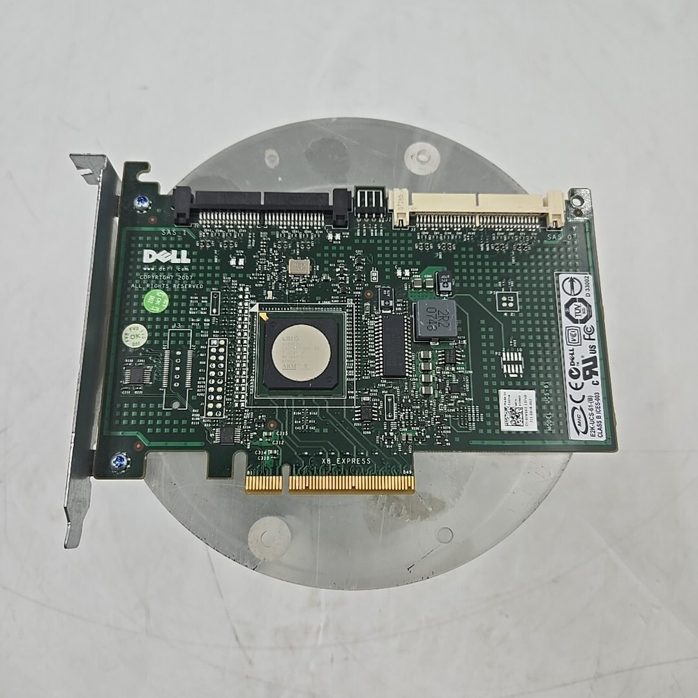 Dell PowerEdge T300 JW063 SAS 6/iR RAID Controller Adapter Card @MB187