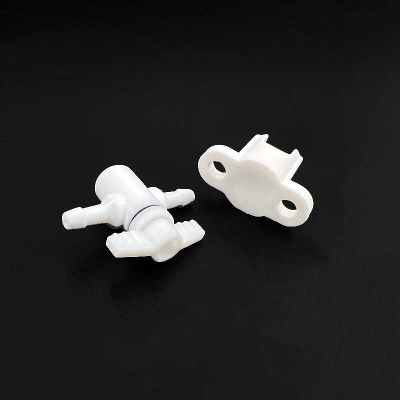 10Pcs White Plastic 2 Ways Ink Connector Adapter For Inkjet Format Printer