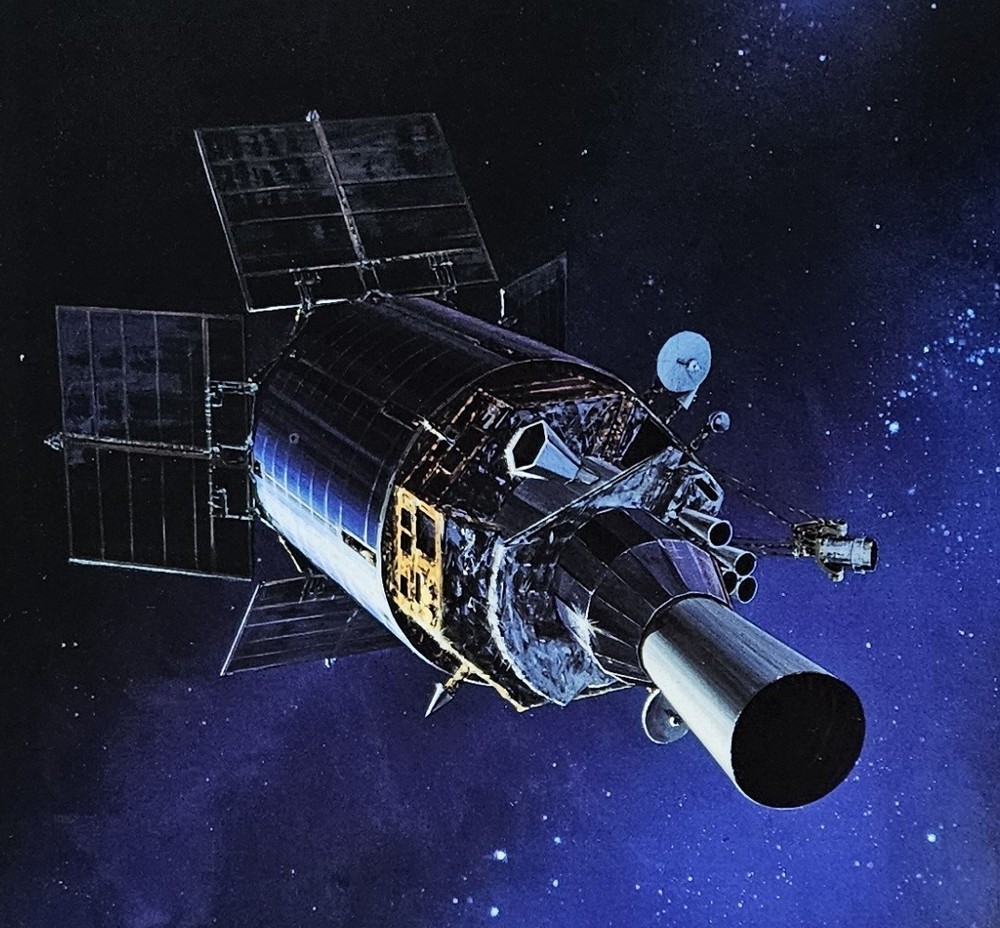 VINTAGE 1990 NORAD TRW DEFENSE SUPPORT PROGRAM SATELLITE POSTER