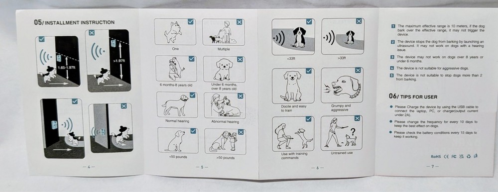 Anti Barking Device Rechargeable Dog Barking Control Devices