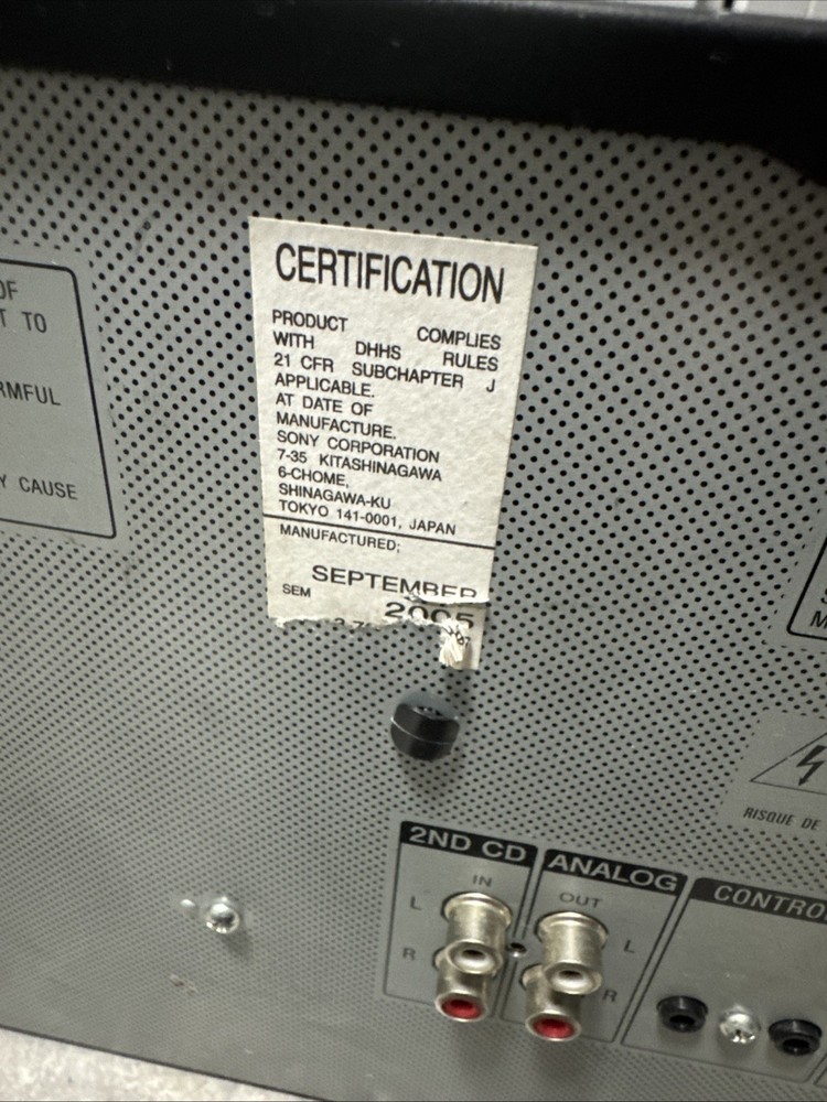 Sony CDP-CX335 CD Changer Tested Working No Remote Read!